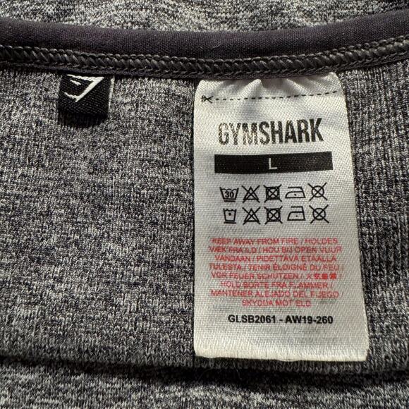 Gymshark Womens Sports Bra Padded Spell Out Workout Athletic Gray Size Large FD - Picture 2 of 4